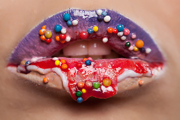 Image showing Decorated Lips