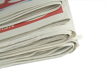 Image showing pile of daily newspapers