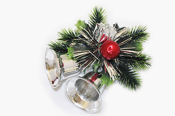 Image showing christmas silver bell decoration