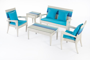 Image showing Suite Of Wicker Furniture