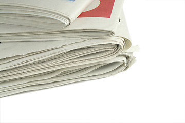 Image showing pile of daily newspapers