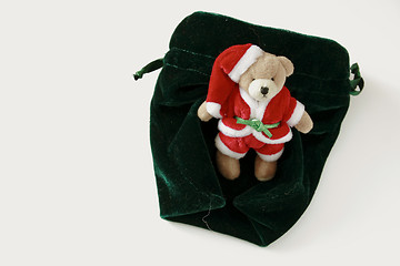 Image showing teddy santa gift wrapping