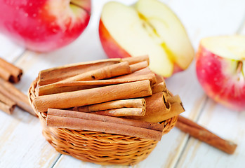 Image showing apples and cinnamon