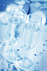 Image showing champagne flutes