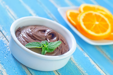Image showing chocolate and oranges