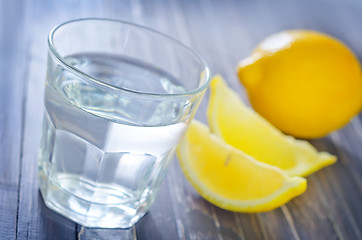 Image showing water with lemon