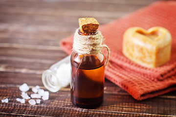 Image showing aroma oil and soap