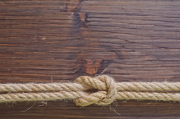 Image showing rope on wooden backgrounds