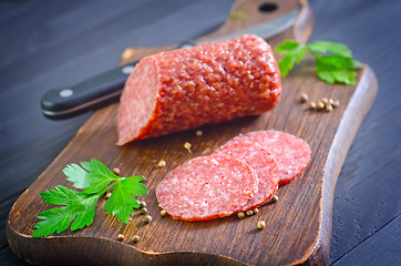 Image showing salami