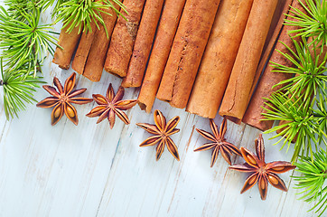 Image showing cinnamon and anise