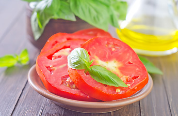 Image showing tomato and basil