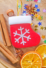 Image showing aroma spice and christmas background