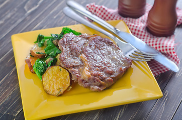 Image showing steak on plate