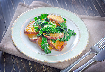 Image showing sweet potato with spinach