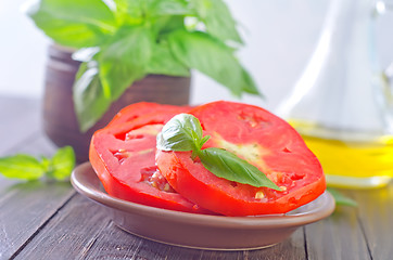 Image showing tomato and basil