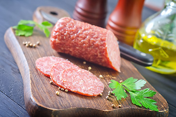 Image showing salami