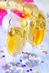 Image showing champagne flutes