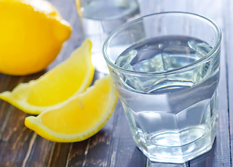 Image showing water with lemon