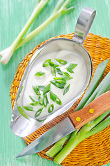 Image showing sour cream with onion