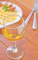 Image showing wine and cheese