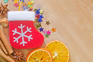 Image showing aroma spice and christmas background