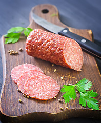 Image showing salami