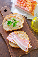 Image showing bread with bacon