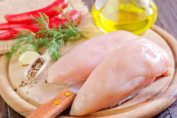 Image showing raw chicken fillet