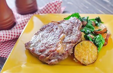 Image showing steak on plate