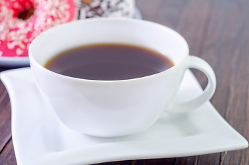 Image showing coffee and donuts