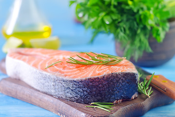 Image showing raw salmon