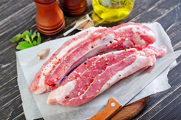 Image showing raw meat with spice