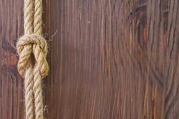 Image showing rope on wooden backgrounds