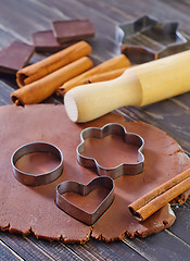Image showing chocolate dough