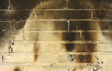 Image showing Burnt Brickwall