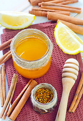 Image showing honey and lemon