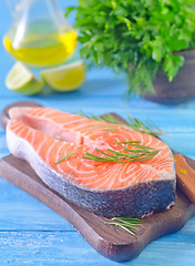 Image showing raw salmon