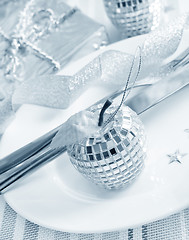 Image showing place setting for christmas with star