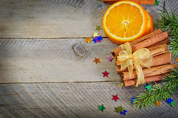 Image showing orange with cinnamon