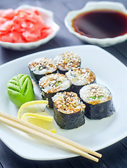 Image showing sushi