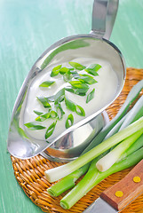 Image showing sour cream with onion