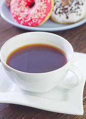 Image showing coffee and donuts