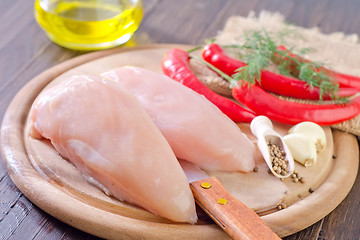 Image showing raw chicken fillet