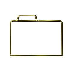 Image showing Golden closed folder silhouette