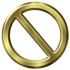 Image showing Golden forbidden sign