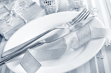 Image showing place setting for christmas with star