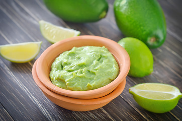 Image showing guacamole in bowl