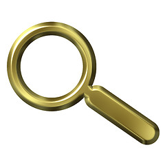Image showing Golden Magnifying Glass