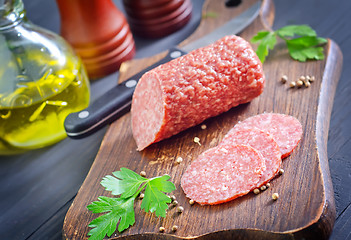 Image showing salami