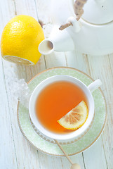 Image showing tea with lemon